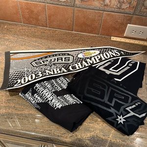 San Antonio Spurs TShirts - Set of 3 & Banner
